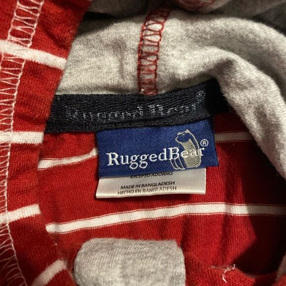 Rugged Bear 3-6M Baby Boy Hooded Footless Romper - Picture 5 of 6